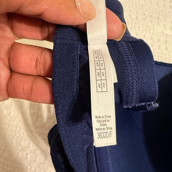 Le Mystere Blue Full Coverage Bra with Molded Cups - Picture 4 of 5